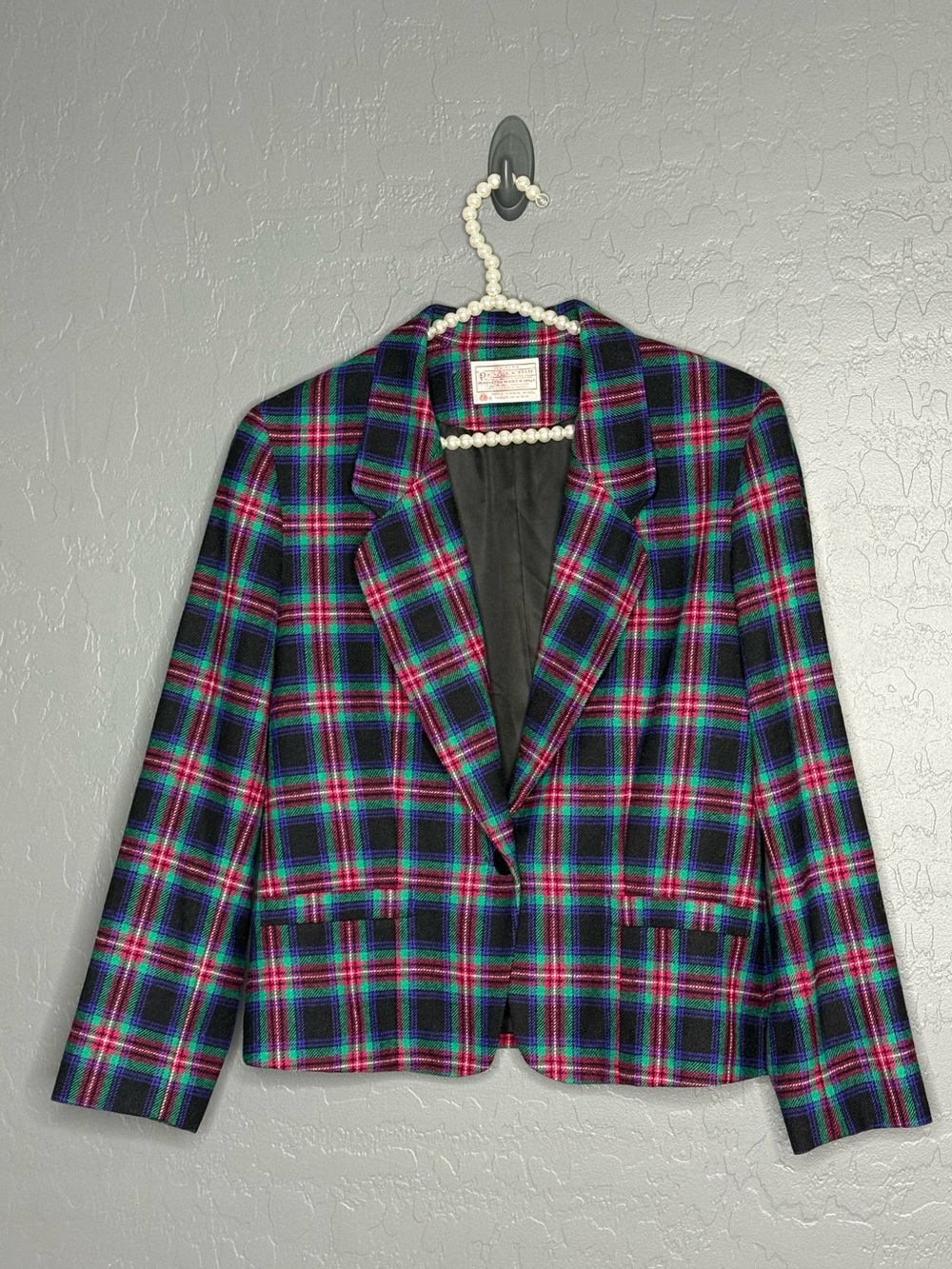 Pendleton Wool-Blend Plaid Blazer Jacket